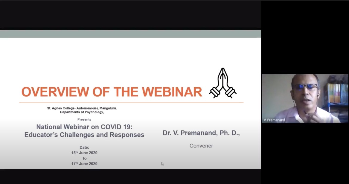  3 day Webinar on “COVID-19: Educator’s Challenges and Responses” inaugurated at St Agnes College