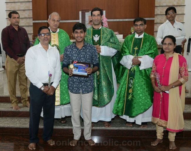  Felicitation to Distinction holders of 10th  and P.U.C of Infant Mary Church, Bajjodi