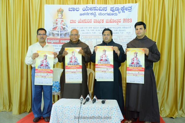  The annual Feast of the Infant Jesus Shrine, Carmel Hill, Bikarnakatte, will be held on January 14 and 15