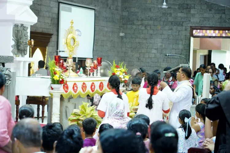  Children and Parents Unite in Prayer for the New Academic Year at Infant Jesus Shrine, Bikarnakatte