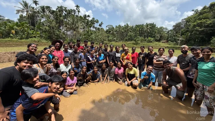  St Aloysius PU College Students Experience Traditional Farming Through Paddy Transplantation Programme